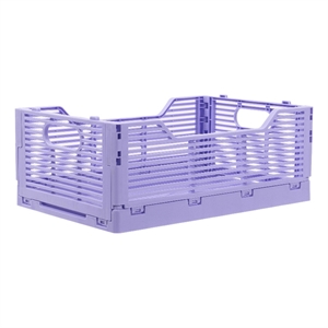 pemberly row set of 6 lilac folding plastic storage organization crate