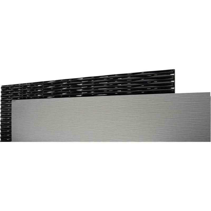 Pemberly Row Poplar Wood Eastern King Platform Bed in Black/Zebra Gray