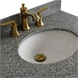 Pemberly Row 31 in. Single Wooden Vanity Blue with Gray Granite Oval Sink