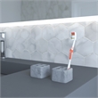 Pemberly Row Quick Dry Absorbent Diatomite Stone Toothbrush Holder in Gray