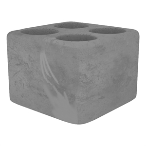 Pemberly Row Quick Dry Absorbent Diatomite Stone Toothbrush Holder in Gray