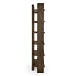Pemberly Row Modern 6 Shelf Open Tall Bookcase Dark Brown Oak Wood