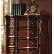 Pemberly Row Traditional 5-Drawer Chest Made with Wood in Dark Walnut