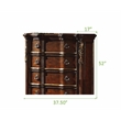 Pemberly Row Traditional 5-Drawer Chest Made with Wood in Dark Walnut