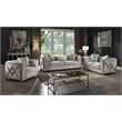 Pemberly Row Modern Sofa in Gold Finish Made with Wood in Cream Color
