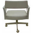 Pemberly Row Swivel Tilt Metal Dining Caster Chair - Ocean Beige - Beige