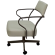 Pemberly Row Swivel Tilt Metal Dining Caster Chair - Ocean Beige - Brown