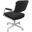 Pemberley Row Upholstered Gray Dining Chair White Frame Swivel Unassembled