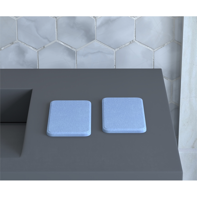 Pemberly Row Quick Dry Absorbent Diatomite Stone Soap Dish in Blue
