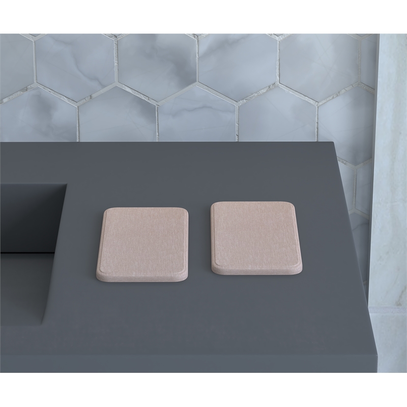 Pemberly Row Quick Dry Absorbent Diatomite Stone Soap Dish in Pink