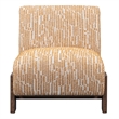 Pemberly Row Fabric Accent Chair Gold Pattern with Dynamic Wood Frame