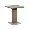 Pemberly Row Outdoor Patio PE Wicker / Rattan Bistro Table in Natural