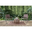 Pemberly Row 3-Piece Outdoor PE Wicker / Rattan Bistro Set in Natural