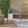 Pemberly Row 3-Piece Outdoor PE Wicker / Rattan Bistro Set in Natural