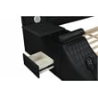 Pemberly Row Smart Multifunctional King Size Bed Made with Wood in Black