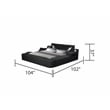 Pemberly Row Smart Multifunctional King Size Bed Made with Wood in Black