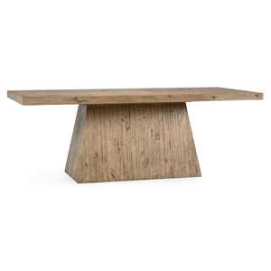 Pemberly Row 84&quot Reclaimed Pine Wood Dining Table Natural Rawhide Finish