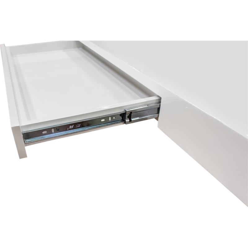 Pemberly Row Modern Stainless Steel Frame Computer Desk in Chrome/Silver