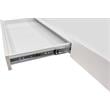 Pemberly Row Modern Stainless Steel Frame Computer Desk in Chrome/Silver