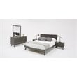 Pemberly Row 6-Drawer Modern Wood & Stainless Steel Dresser in Wash Gray