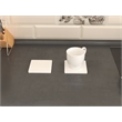 Pemberly Row Absorbent Square Diatomite Stone Coaster in White (Set of 4)