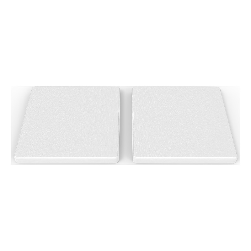 Pemberly Row Absorbent Square Diatomite Stone Coaster in White (Set of 4)