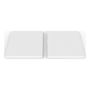 Pemberly Row Absorbent Square Diatomite Stone Coaster in White (Set of 4)