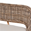 Pemberly Row Gray Seagrass and Acacia Wood 2-Piece Dining Nook Set