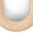 Pemberly Row Bohemian Natural Brown Rattan Oval Accent Wall Mirror