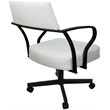 Pemberly Row Swivel Tilt Metal Dining Caster Chair - White - Black