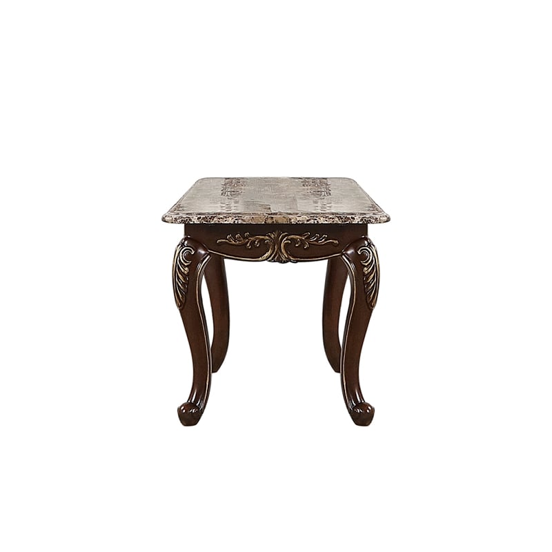 Pemberly Row Traditional End Table made with Wood in Cherry Finish
