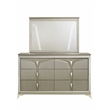 Pemberly Row Modern Queen 4PC Bedroom Set Made with Wood in Silver