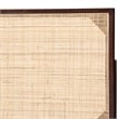 Pemberly Row Dark Brown Bayur Wood and Rattan Queen Size Headboard