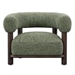 Pemberly Row Fabric Upholstered Accent Chair Green with Wood Frame