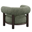 Pemberly Row Fabric Upholstered Accent Chair Green with Wood Frame