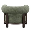 Pemberly Row Fabric Upholstered Accent Chair Green with Wood Frame