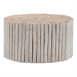 Pemberly Row Contemporary Jungle Wood Coffee Table in White Wash Color
