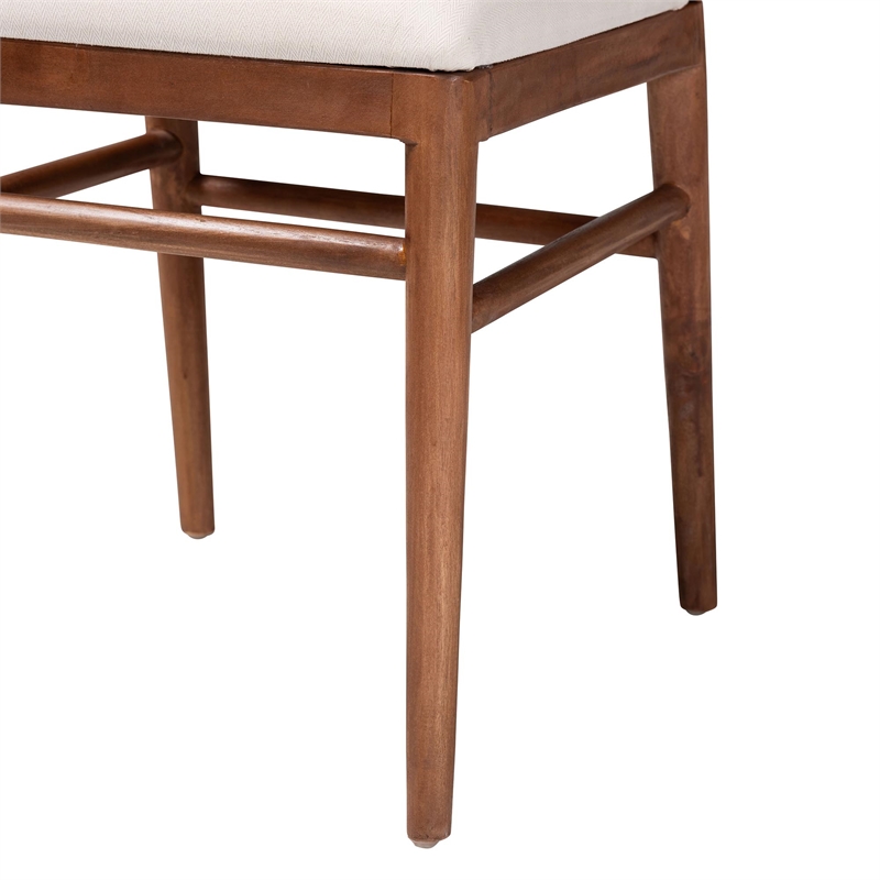 Pemberly Row Natural Seagrass and Acacia Wood 2-Piece Dining Chair Set