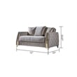 Pemberly Row Modern Loveseat Made with Wood & Under-seat Storage in Taupe