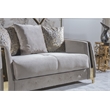 Pemberly Row Modern Loveseat Made with Wood & Under-seat Storage in Taupe