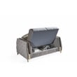 Pemberly Row Modern Loveseat Made with Wood & Under-seat Storage in Taupe