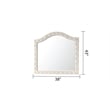 Pemberly Row Crystal Tufted 4PC Queen Bedroom Set in Cream made with Wood