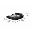 Pemberly Row Smart Multifunctional Queen Size Bed Made with Wood in Black