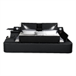 Pemberly Row Smart Multifunctional Queen Size Bed Made with Wood in Black