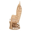 Pemberly Row Bohemian Natural Brown Rattan Two-Seater Peacock Chair