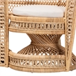 Pemberly Row Bohemian Natural Brown Rattan Two-Seater Peacock Chair