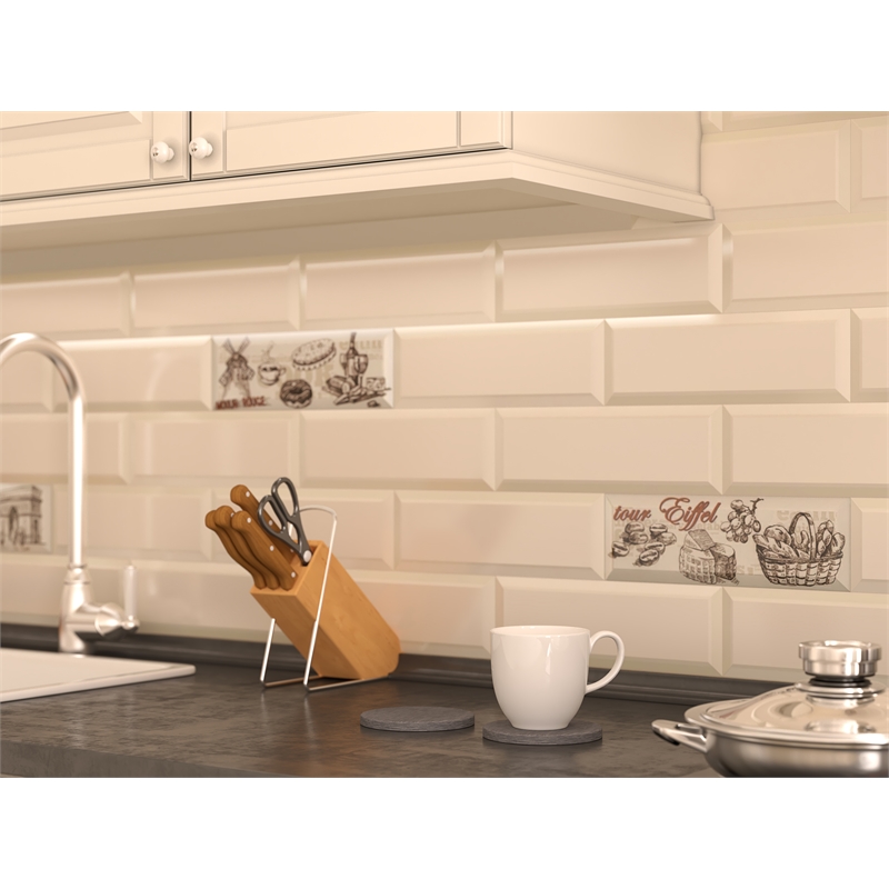 Pemberly Row Absorbent Round Diatomite Stone Coaster in Gray (Set of 4)