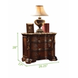 Pemberly Row Traditional 3-Drawer Nightstand Made with Wood in Dark Walnut