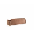 Pemberly Row Sofa Finished in Velvet Fabric made with wood in Copper Color