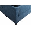 Pemberly Row L Shaped Blue Couch with Ottoman(Pillows Included) Microfiber